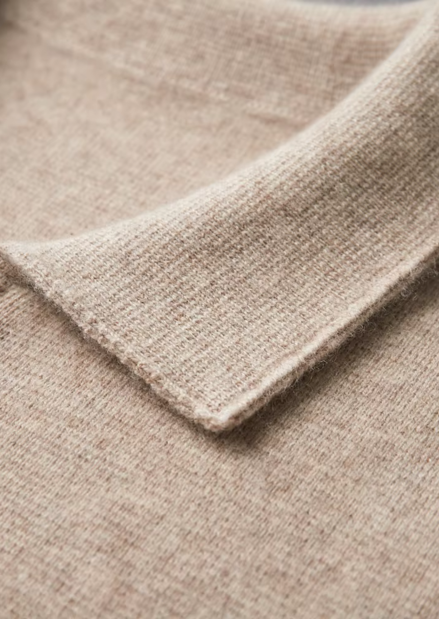 Extrafeine Merino-Wolle Reißverschluss-Polo-Strickjacke